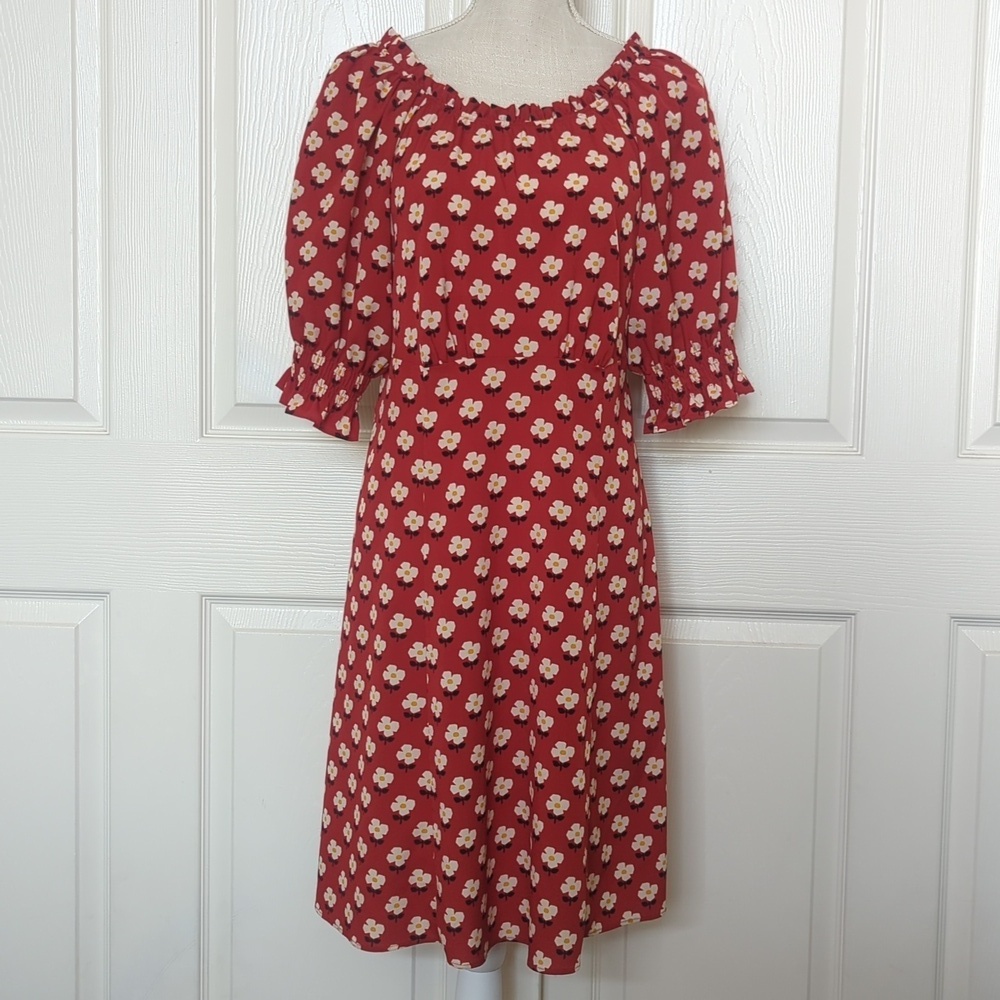 Kate Spade Block Flower Fluid Dress - Picture 2 of 7